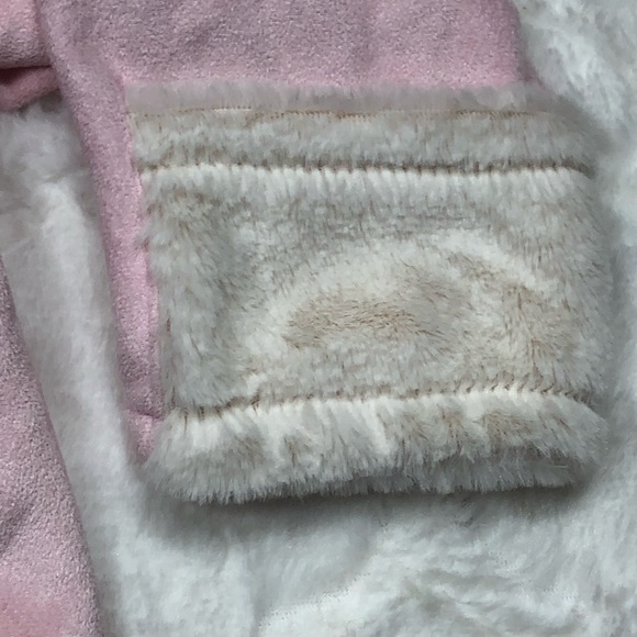 US Polo Layette Fur Lined Pink Chenille Snow Suit size 6-9 months - Picture 7 of 12